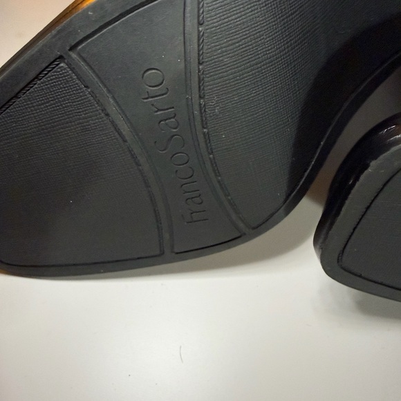 FRANCO SARTO Womens Leather Block Heel Mid Calf Boots 7.5 Black Stylish Like New - Picture 9 of 11